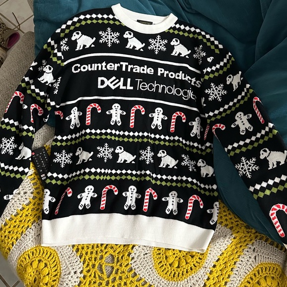 Dell Technologies Black Holiday Sweater - Men